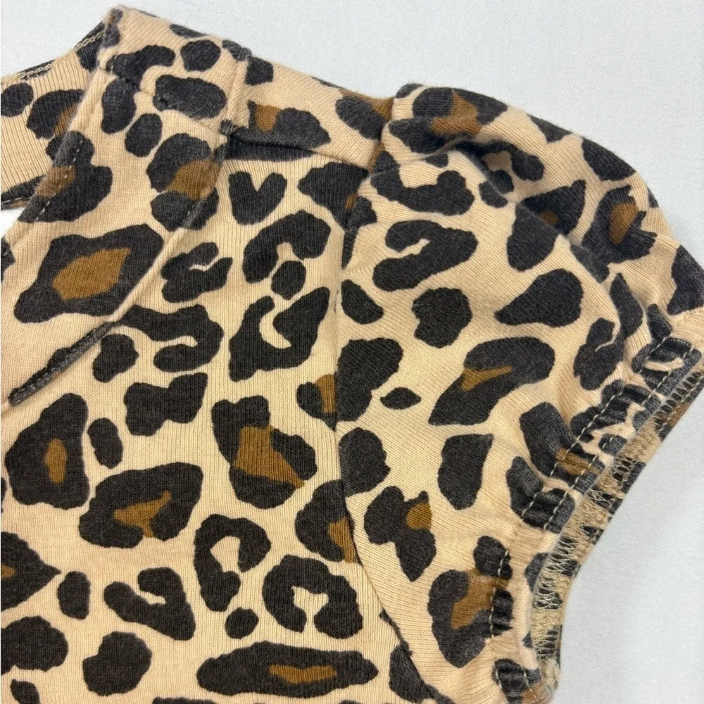 Gymboree Leopard Print Puff Sleeve Tiered Ruffle Dress | Size 5